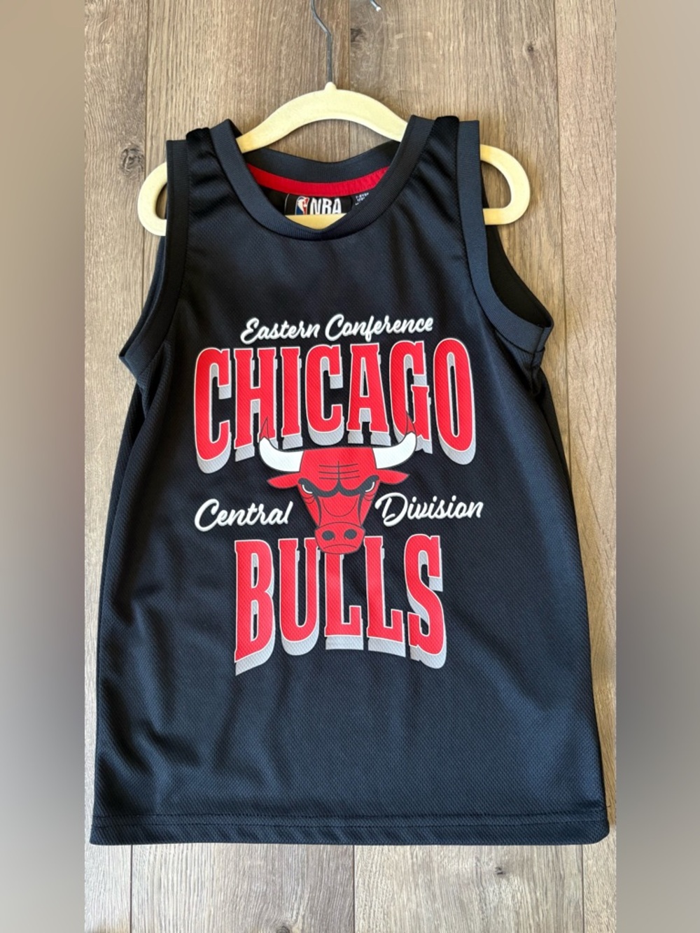 NBA Chicago Bulls Black and Red Kids Basketball Jersey Tank